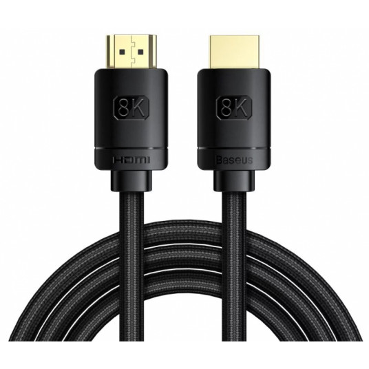 Baseus High Definition Series HDMI 2.1 cable, 8K 60Hz, 3D, HDR, 48Gbps, 2m Black