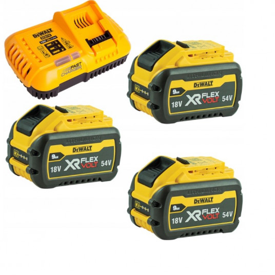 DEWALT. Akumulators 18/54V 9.0/3.0Ah FV x3 DCB547 + ČARGERIS ...