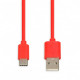 I-BOX USB 2.0 C TIPA KABELIS, 2A 1M SARKANS