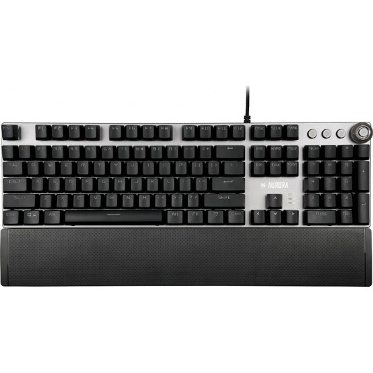 iBox Aurora K-3 USB QWERTY tastatūra sudraba krāsā