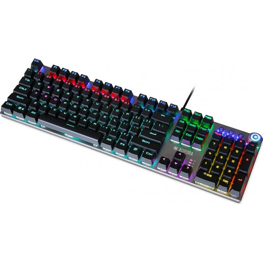 iBox Aurora K-3 USB QWERTY tastatūra sudraba krāsā