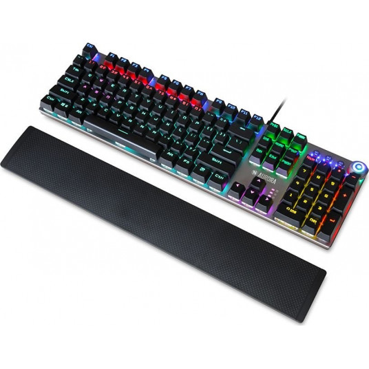 iBox Aurora K-3 USB QWERTY tastatūra sudraba krāsā