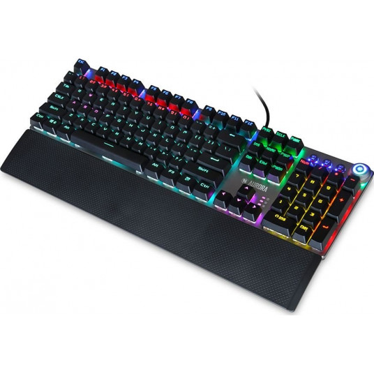 iBox Aurora K-3 USB QWERTY tastatūra sudraba krāsā