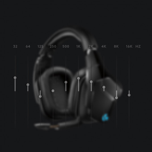 Austiņas Logitech Gaming G935 Black/Blue