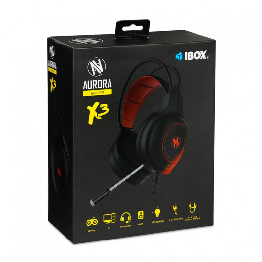 Austiņas iBOX X3 Gaming Headset Black
