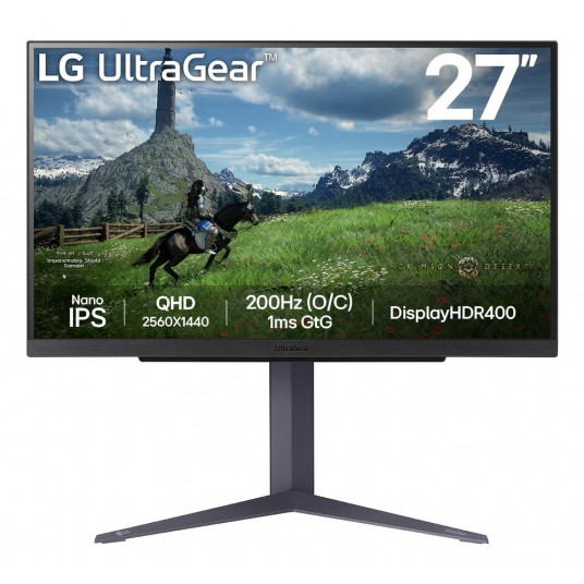 LG 27" 27GS85QX-B Ultragear Gaming WQHD HDMI DP IPS 16:9