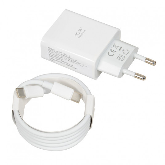 Ceļojumu lādētājs iBOX C-36 GaN PD20W, balts
