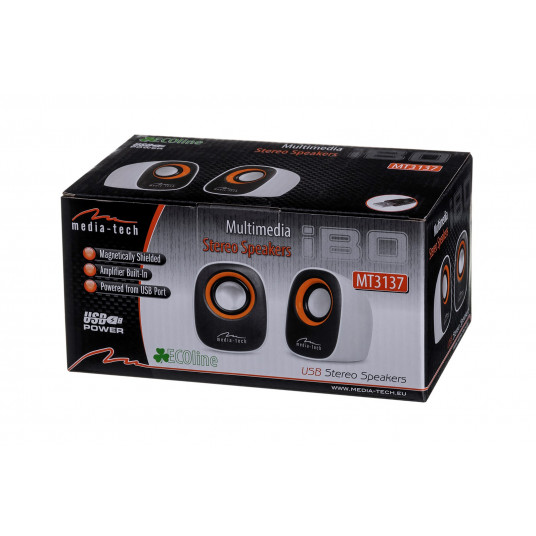 Mediatech MT3137W 6 W melns, balts vads