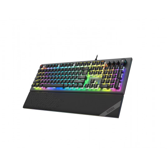 iBox Aurora K-5 USB QWERTY tastatūra sudraba krāsā