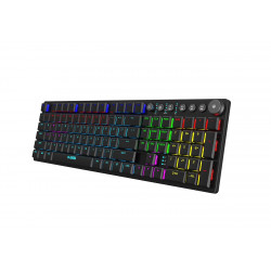 iBox AURORA K-6 Universal RD Wireless + Bluetooth QWERTY tastatūra angļu melna
