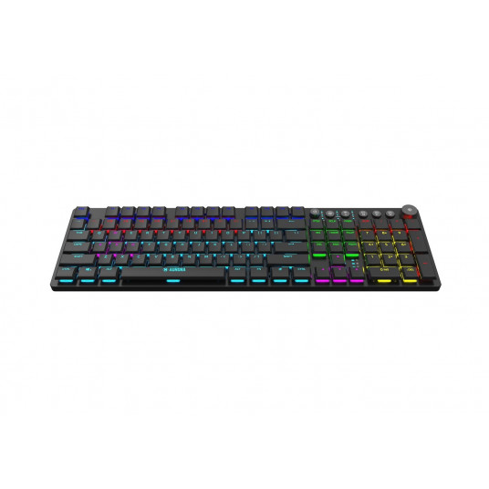 iBox AURORA K-6 Universal RD Wireless + Bluetooth QWERTY tastatūra angļu melna