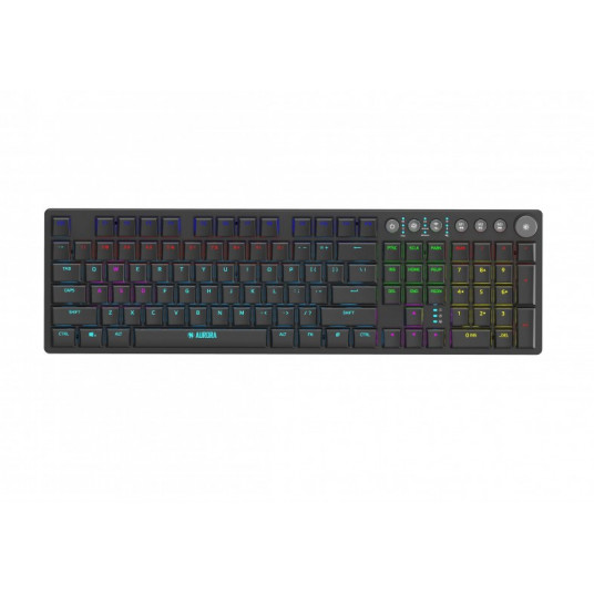 iBox AURORA K-6 Universal RD Wireless + Bluetooth QWERTY tastatūra angļu melna