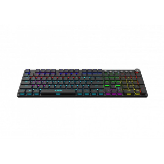iBox AURORA K-6 Universal RD Wireless + Bluetooth QWERTY tastatūra angļu melna