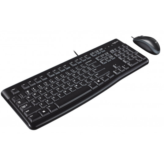 Logitech Desktop MK120 Tastatūras tastatūra Pele Tastatūra Biroja USB QWERTY ASV starptautiskā versija melna