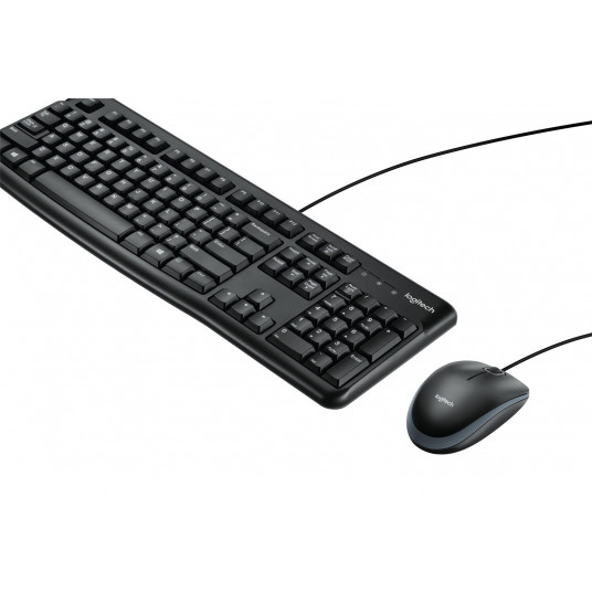 Logitech Desktop MK120 Tastatūras tastatūra Pele Tastatūra Biroja USB QWERTY ASV starptautiskā versija melna