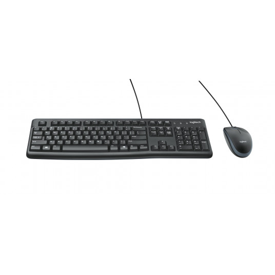 Logitech Desktop MK120 Tastatūras tastatūra Pele Tastatūra Biroja USB QWERTY ASV starptautiskā versija melna