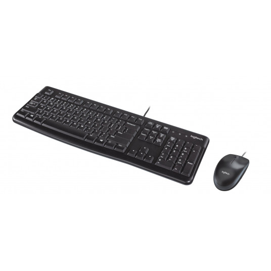 Logitech Desktop MK120 Tastatūras tastatūra Pele Tastatūra Biroja USB QWERTY ASV starptautiskā versija melna