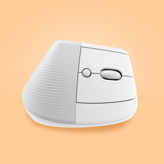 Pele Logitech Lift Vertical Ergonomic Optical White