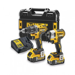 DEWALT DCK268P2T-QW bezvadu/trieciena skrūvgriezis melns, dzeltens