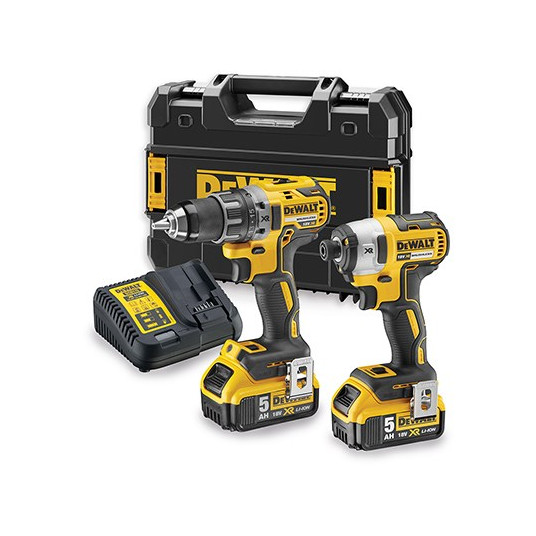 DEWALT DCK268P2T-QW bezvadu/trieciena skrūvgriezis melns, dzeltens