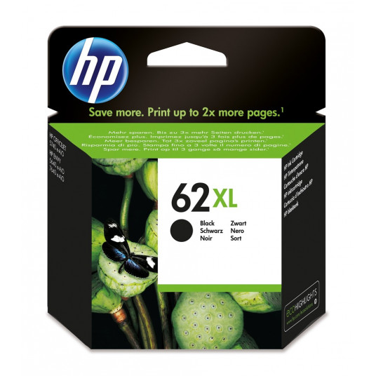 HP 62XL augstas ietilpības melna oriģinālās tintes kasetne
