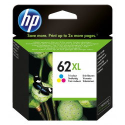 HP 62XL augstas ražības trīskrāsu oriģinālās tintes kasetne