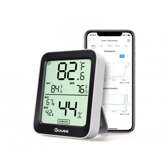Govee H5075 | Termometrs un higrometrs Bluetooth, displejs