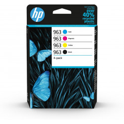HP 963 - 4 iepakojumi - šķira, gul, zilā, m