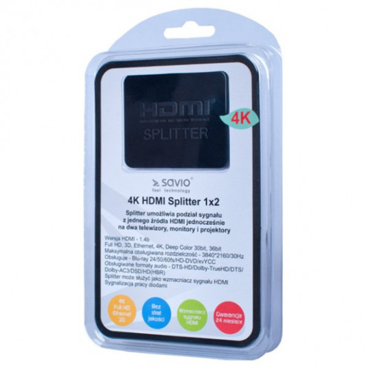 Savio HDMI Splitter 2 HDMI inputs