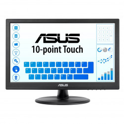 ASUS VT168HR Datora monitors 39,6 cm (15,6") 1366 x 768 pikseļu WXGA LED skārienjūtīgais ekrāns melns