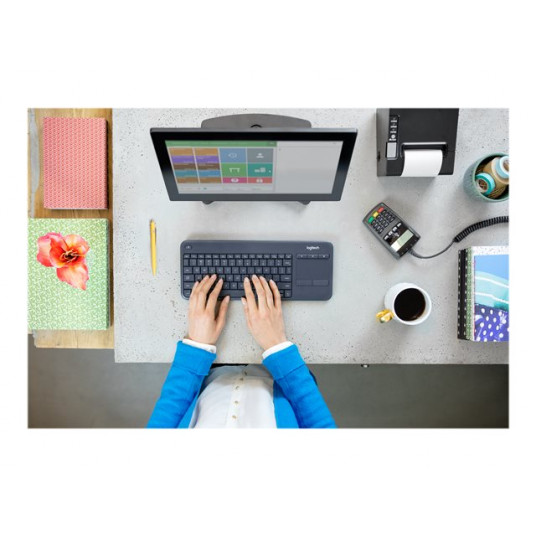 LOGI K400 Plus Touch Keyboard black(PAN)