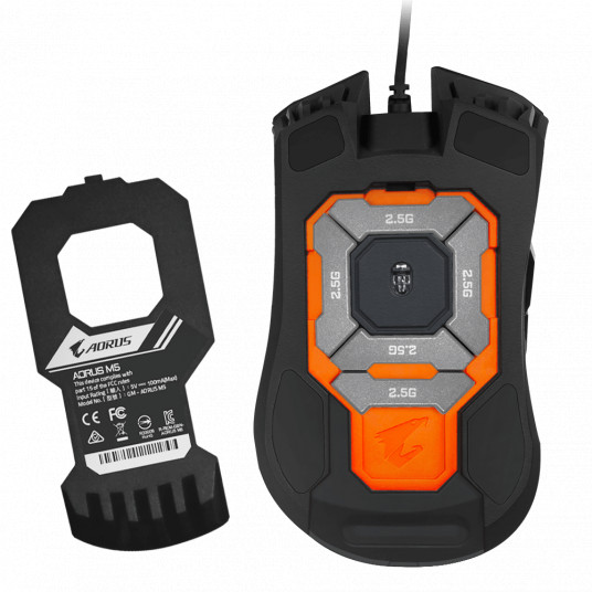Pele Gigabyte AORUS M5 Optical Gaming Mouse Black