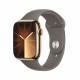 Viedpulkstenis Apple Watch Series 9 GPS + Cellular 45mm  Gold Stainless Steel Case with Clay Sport Band - M/L MRMT3ET/A