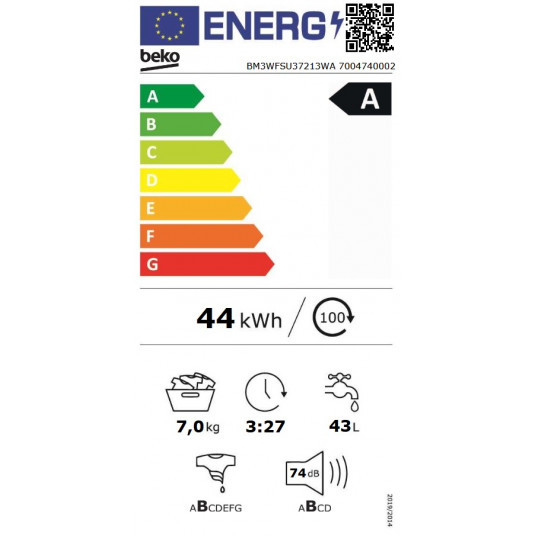 Veļas mašīna BEKO BM3WFSU37213WA