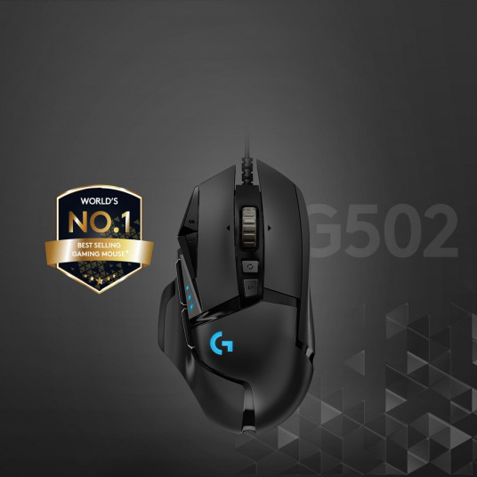 Pele Logitech G502 Hero Optical Gaming Mouse Black