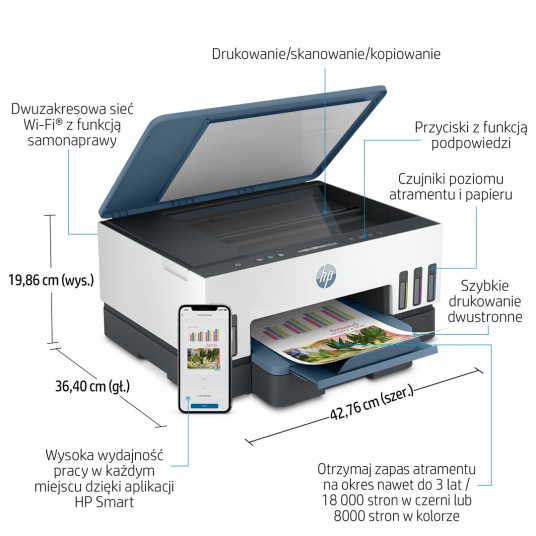 "HP Smart Tank 725 Colour Duplex USB WiFi
