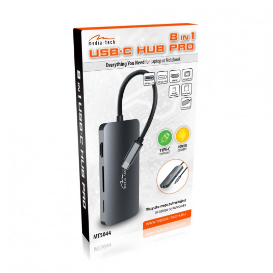 CENTRMEZGLS USB-C 8 PORTI MT504 4