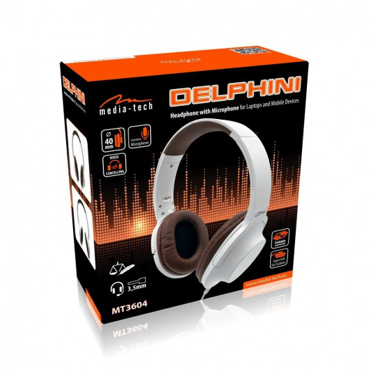 Austiņas Media-Tech MT3604 Delphini White