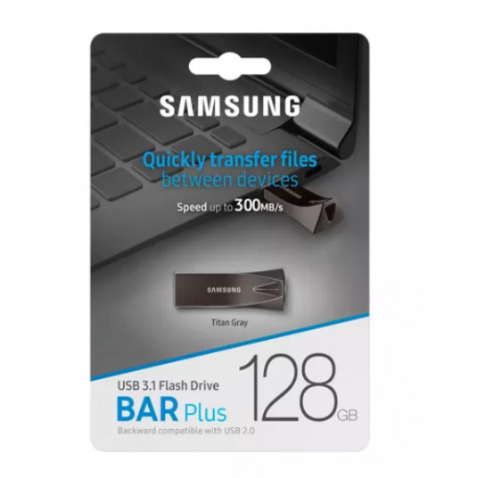 "STICK 128GB USB 3.1 Samsung Bar Plus Titan grey"