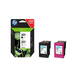 "HP tinte 301 N9J72AE Combo 2er Pack Schwarz &amp; Color (Cyan/Magenta/Gelb)"