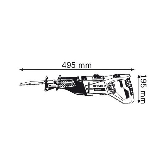 Bosch GSA 1100 E Professional 2700 spm 1100 W melns, zils, sarkans