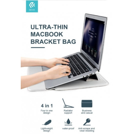 Devia Ultra-Thin MacBook Leather bracket bag 13.3"- 16"