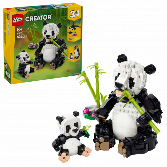 LEGO® 31165 Creator 3in1 Savvaļas dzīvnieki: Pandu ģimene