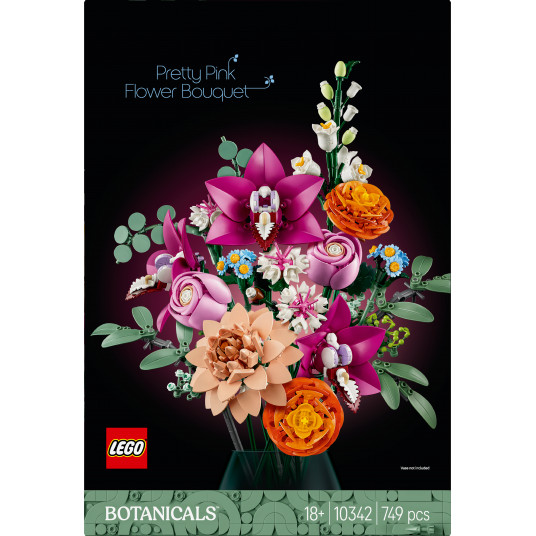 LEGO® 10342 Botanicals Skaists rozā ziedu pušķis