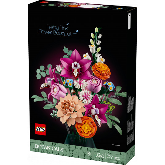 LEGO® 10342 Botanicals Skaists rozā ziedu pušķis