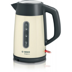 Bosch tējkanna TWK4P437 elektriskā, 2400 W, 1,7 l, nerūsējošais tērauds, bēšs