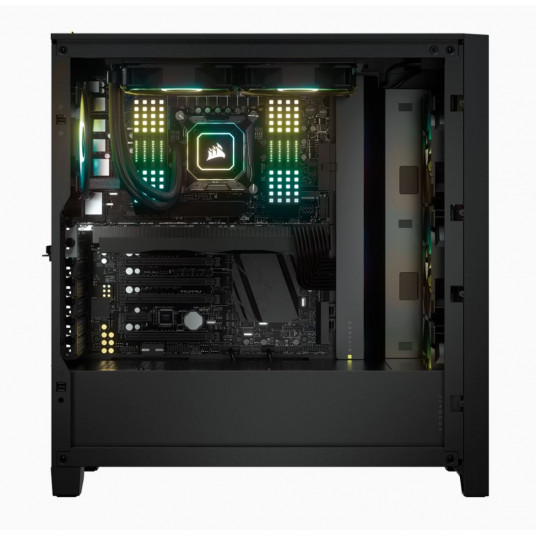 Corsair Tempered Glass Mid-Tower ATX Case iCUE 4000X RGB Side window,  Mid-Tower, Black, Power supply included No, Steel, Tempered Glass, Plastic