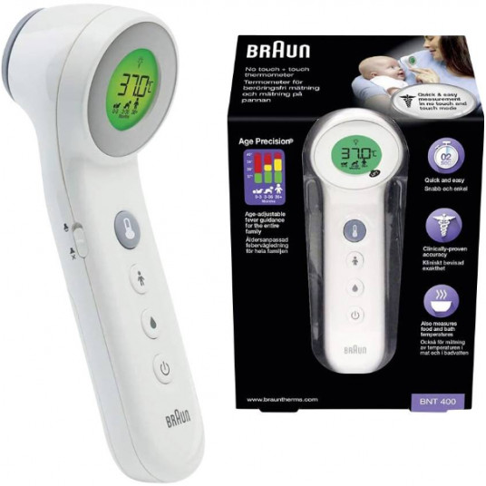 Braun BNT400 Bez pieskāriena termometrs uz pieres