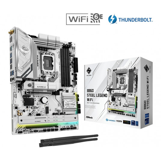 Pamatplate B860 Steel Legend WiFi s1851 4DDR5 TB ATX