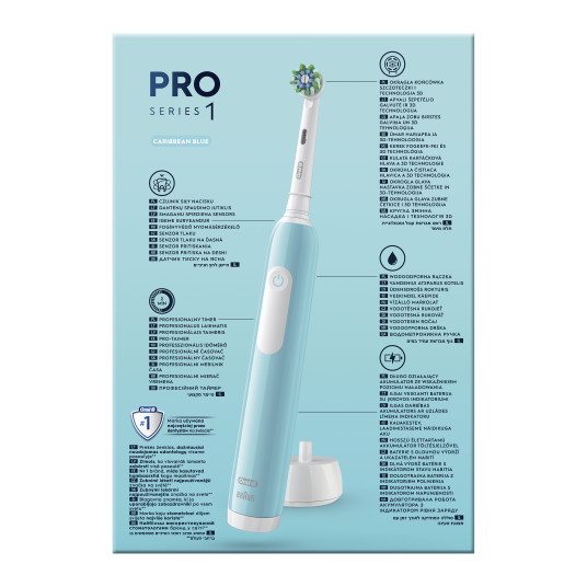 Elektriskā zobu birste Braun D305.523.3H PRO1 Duo pack, melna/cyan krāsā
